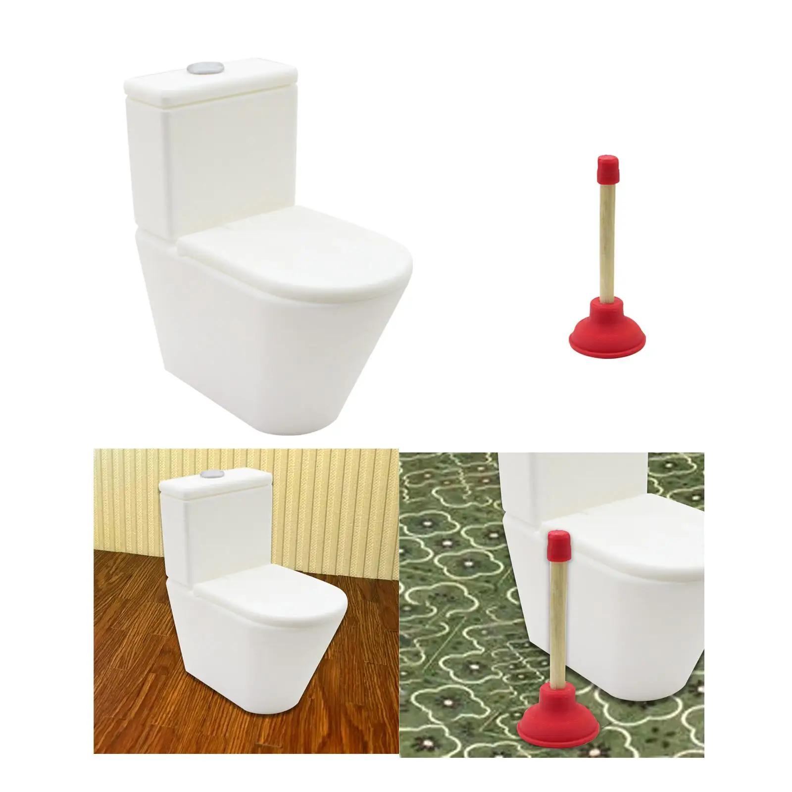 Poppenhuis Mini Toilet Badkamermeubilair 1/12 Poppenhuis Decoratie voor Ob11