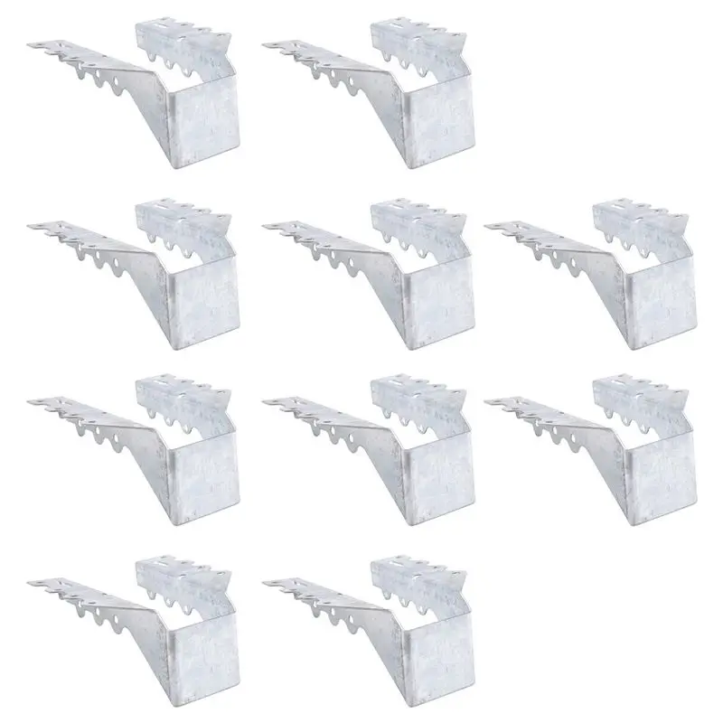 A04G-10 PCS 2X6 Joist Hanger Gauge Double Shear Face Mount Joist Hanger Silver Hurricane Ties For Rafters Tie Brackets For Floor