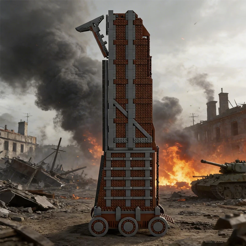 2720 pièces de la série War Siege Tower MOC, blocs de construction modulaires personnalisables, briques, conception créative, jouet éducatif DIY, cadeau de Noël
