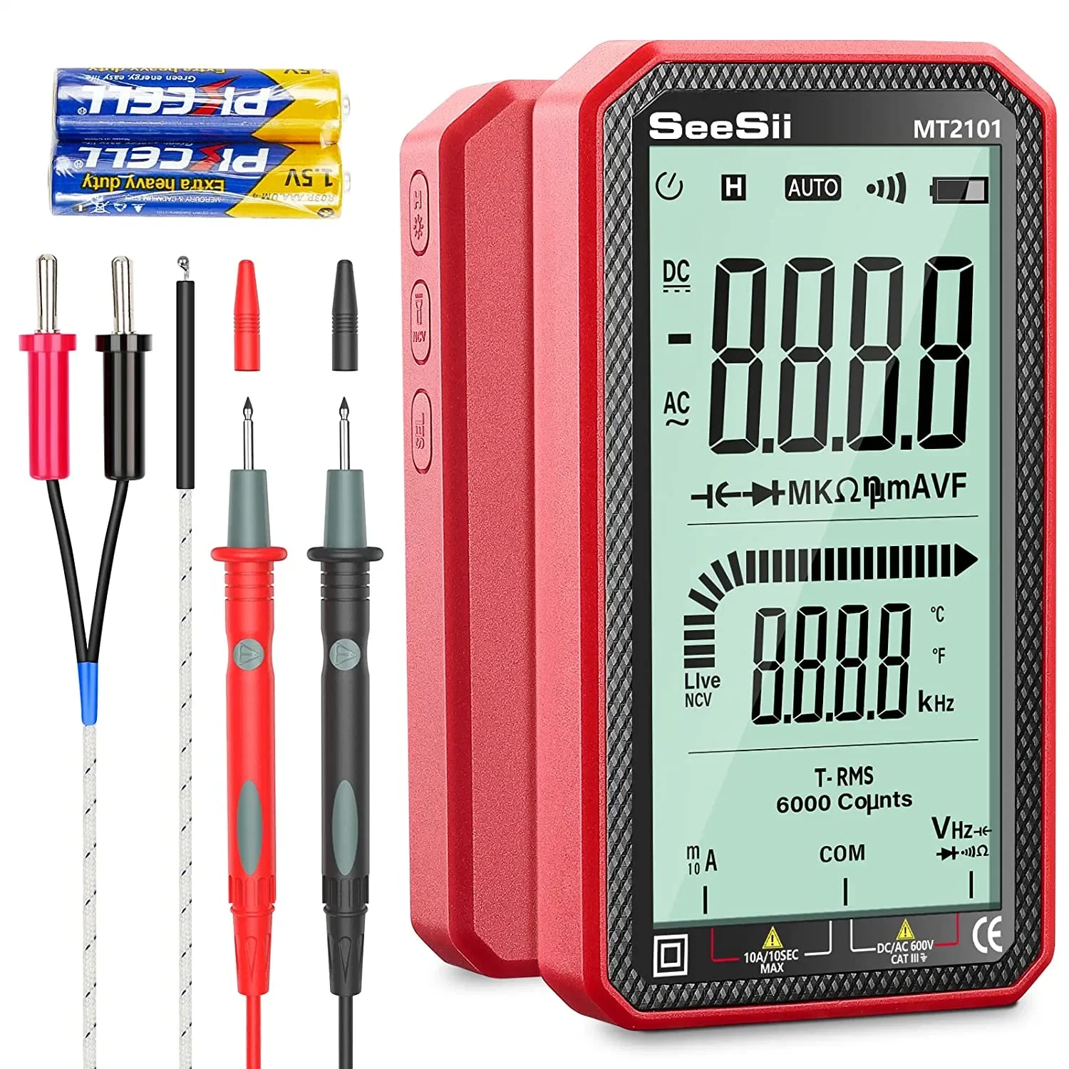 Digital Multimeter 4.7 Inch Large Screen Multimeter Tester Counts Voltmeter