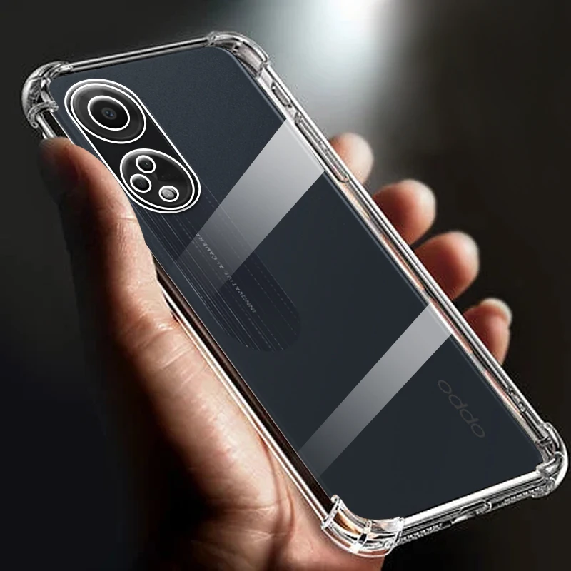 

Thickened Airbag Shockproof Clear Soft Tpu Phone Case For Oppo A98 case 5G Transparent Back Cover 6.72" CPH2529 Funda cases