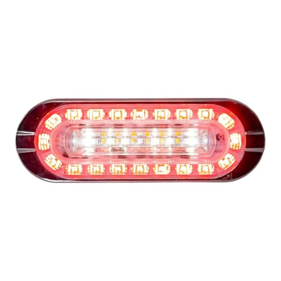 

Buyers Products 6 Inch Oval LED Multi-Mount Combination Stop/Turn/Tail Backup and Strobe Light 12V 16W 32 LED Lights 19 Flash P