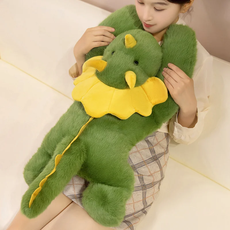 45-65 cm Kawaii Hoge Kwaliteit Bos Dier Pluche Kussen Zacht Liggen Lange Armen Groene Dinosaurus Knuffel Sofa kussen Kid Home Decor