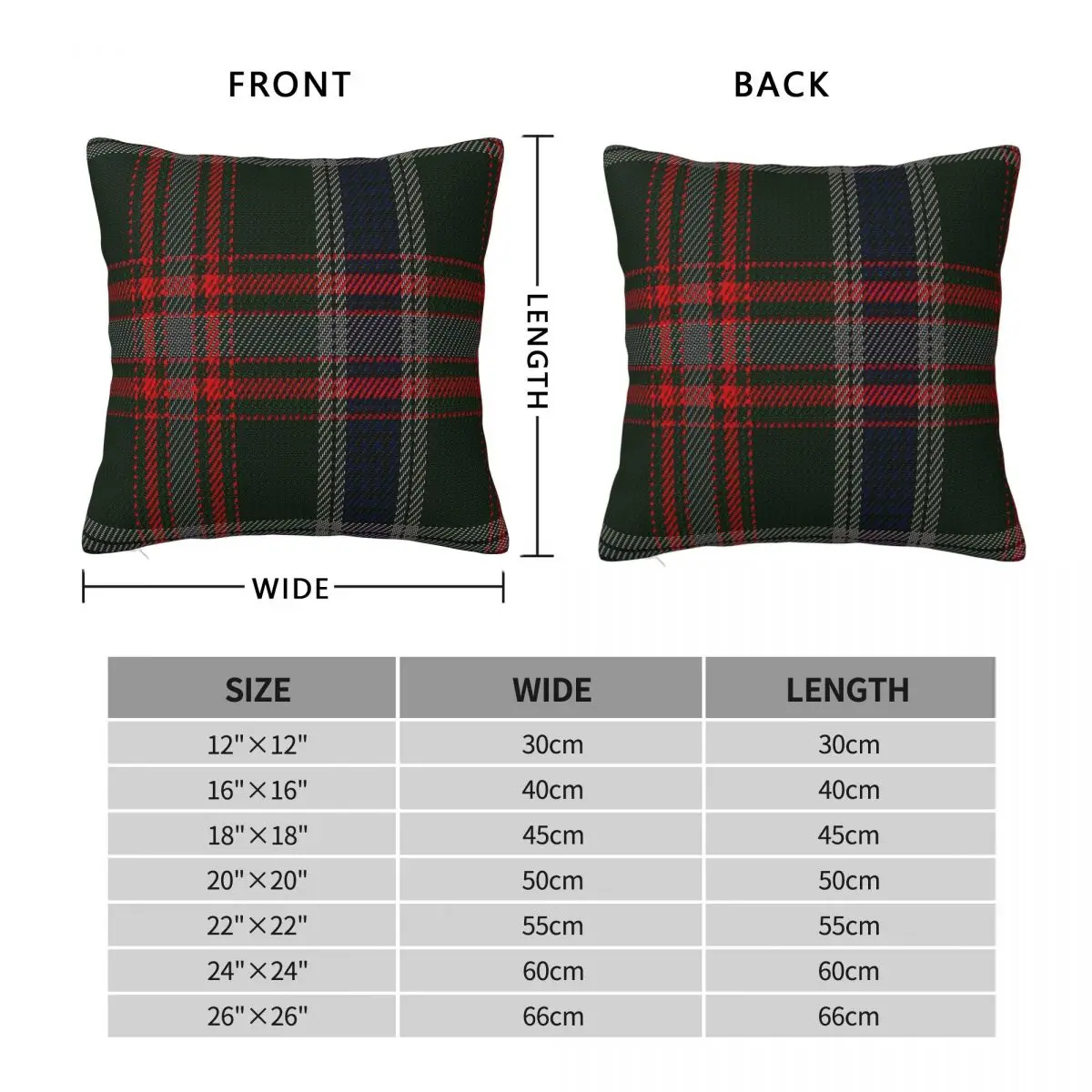 Clan Currie Tartan Pillowcase Polyester Linen Velvet Creative Zip Decorative Sofa Seater Cushion Case 45x45