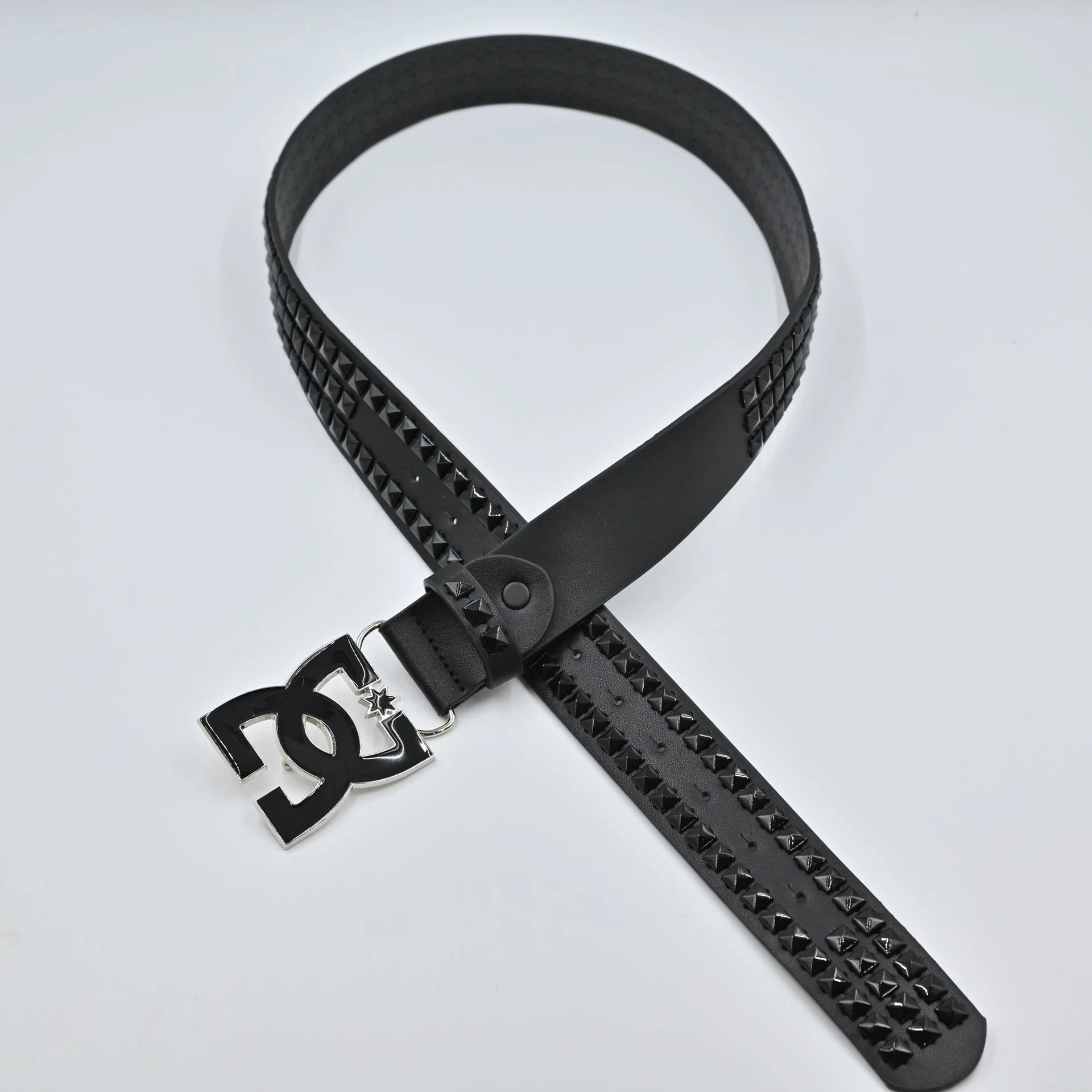 Y2K Punk Strass-Gürtel mit funkelnder Kristall-Stern-Schnalle, Leder-Taillengürtel, Vintage-Rock-Dekorgürtel für Jeans und Kleider – Detail 5