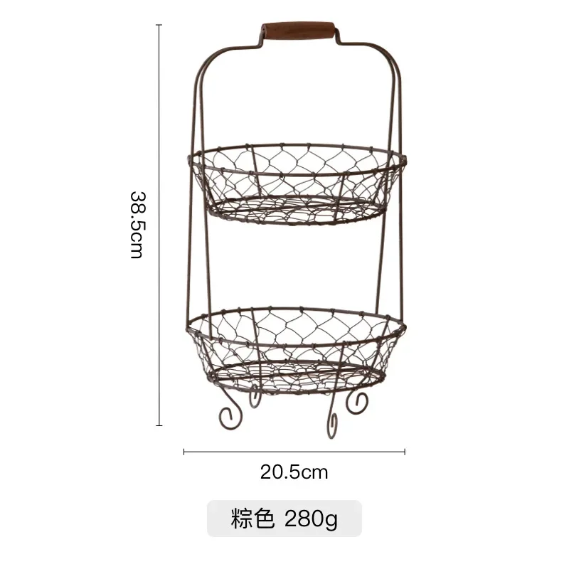 yesMulti-layer Iron Storage Rack Japanese Fruit Baskets Hollow Out Drain Organizer Shelf Multi-scenes Applicable for Kitchen Ite