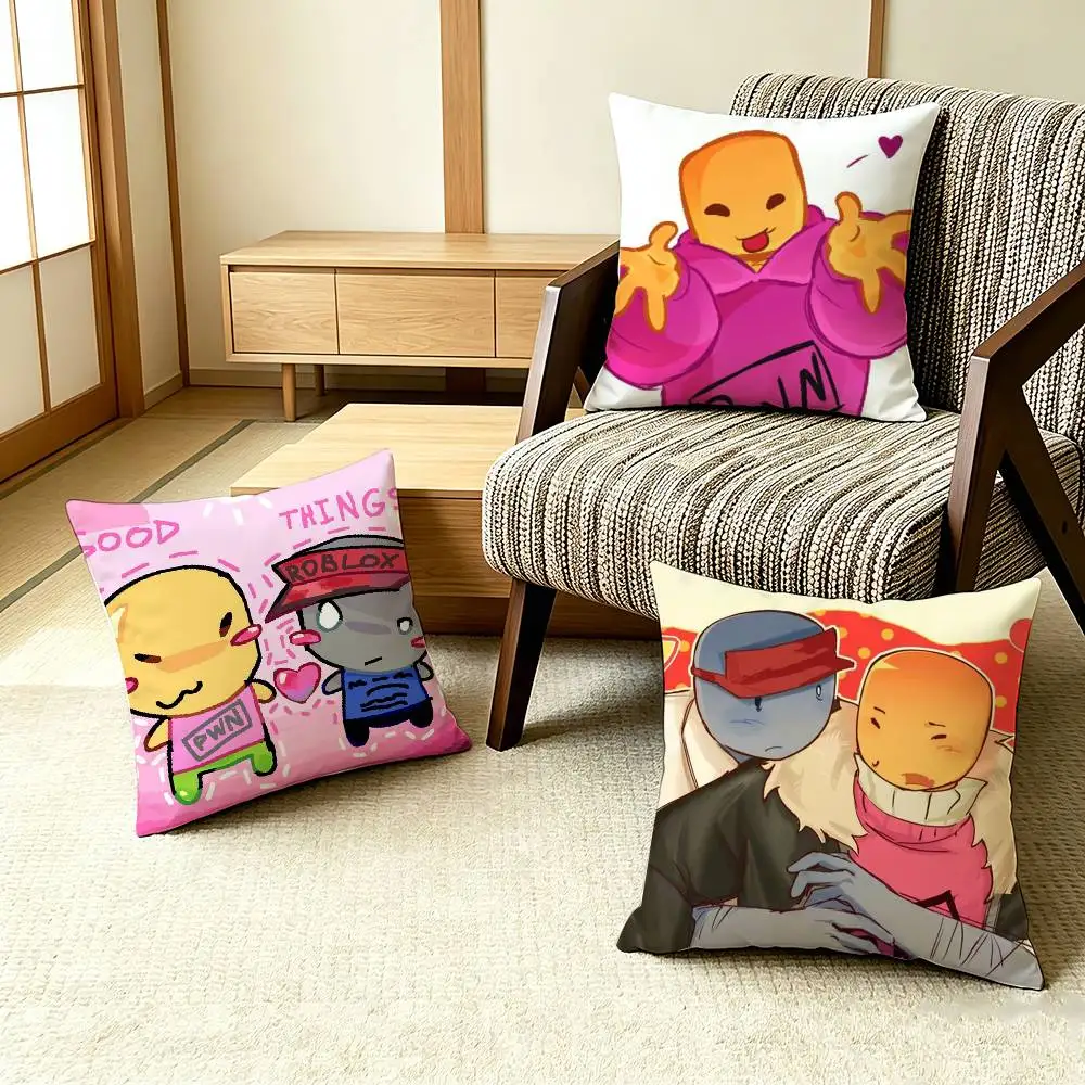 Bad Things A-Andrew x Ivan   Pillow Case Pattern Printed Pillowcase For Living Room Sofa Cushion Cover