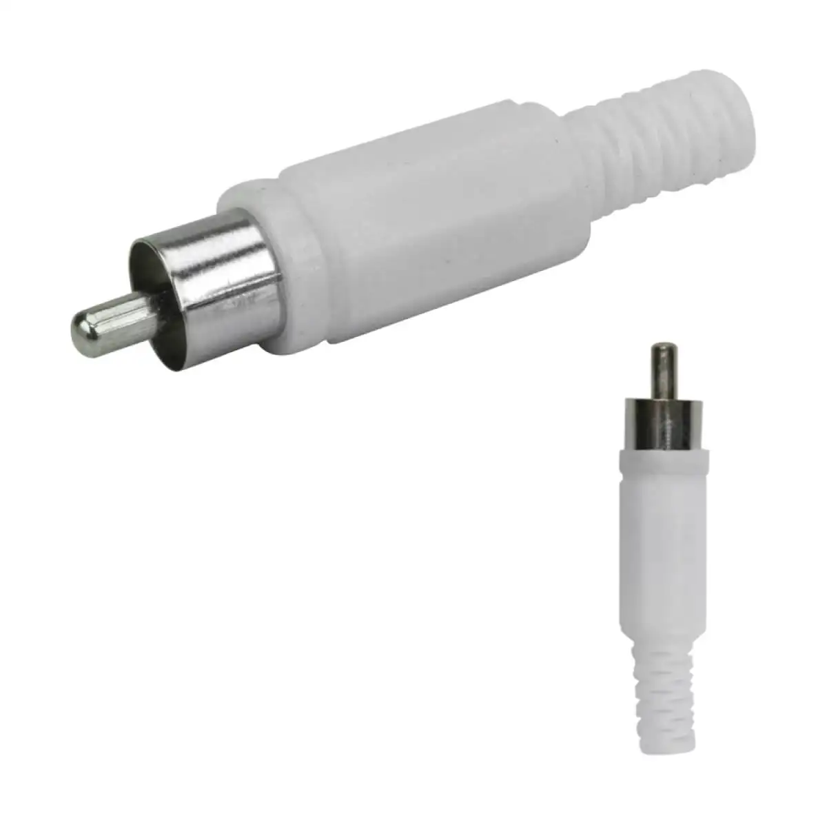 25x Plug Rca Male-High Quality-Pix-White