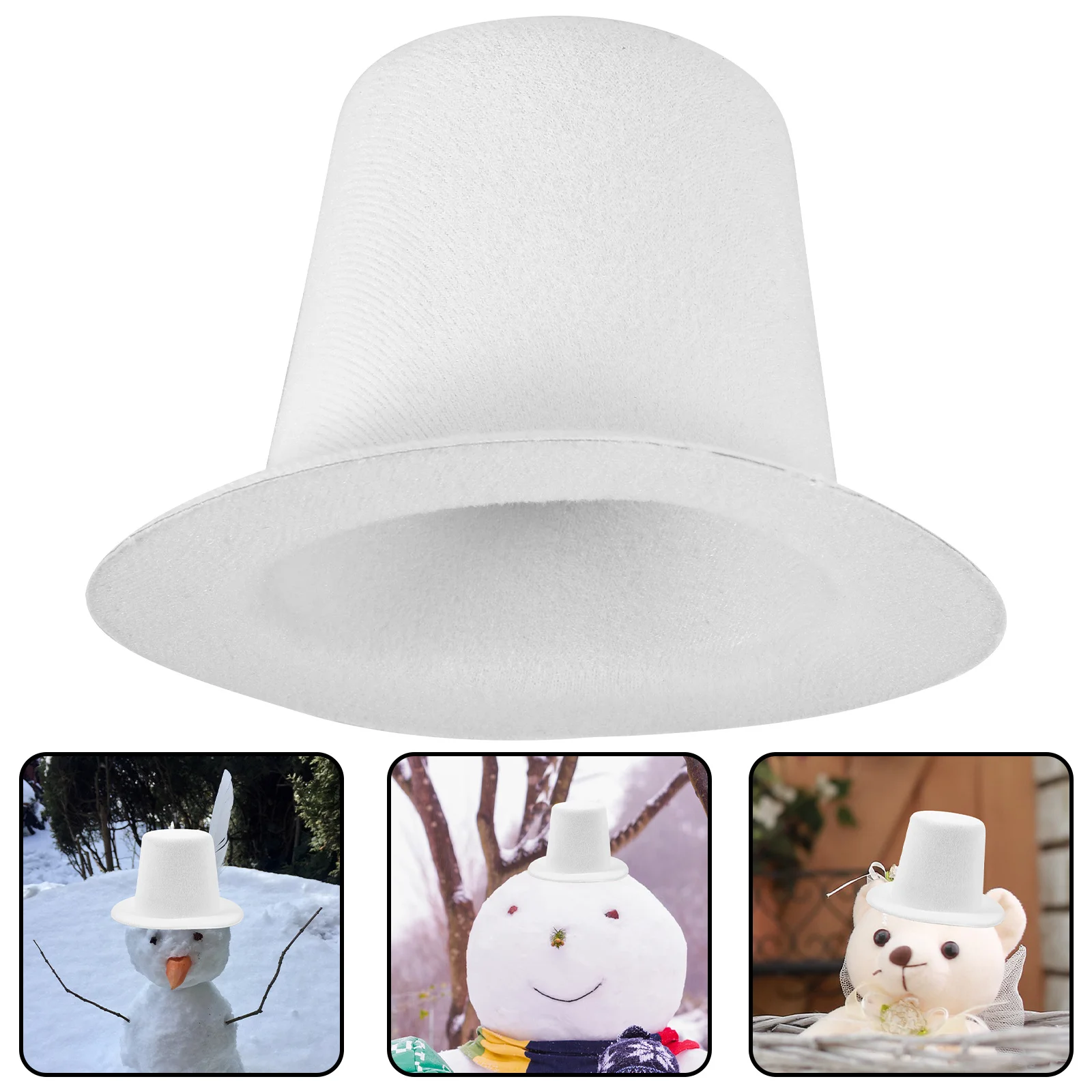 Mini Top Hat Handicraft Miniature Hats for DIY Christmas Decoration Small Snowman Hat Craft Supplies Decoration