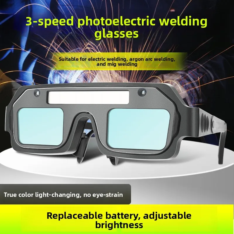 Welding Glasses, Automatic Darkening, Anti-Glare, Anti-Glare, Ultraviolet Welding Protective Goggles, Special For Welders