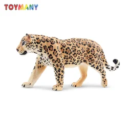 Toymany Simulation Jaguar Wildlife Animal Model Toy Mini Figures Dolls Action Figurines Toys Children Gift Cake Decoration