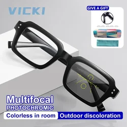 VICKI VICKI Classic Large Frames Simple Designs Blue Light Protective Eyewear Custom Prescription Progressive Photochromic 2195