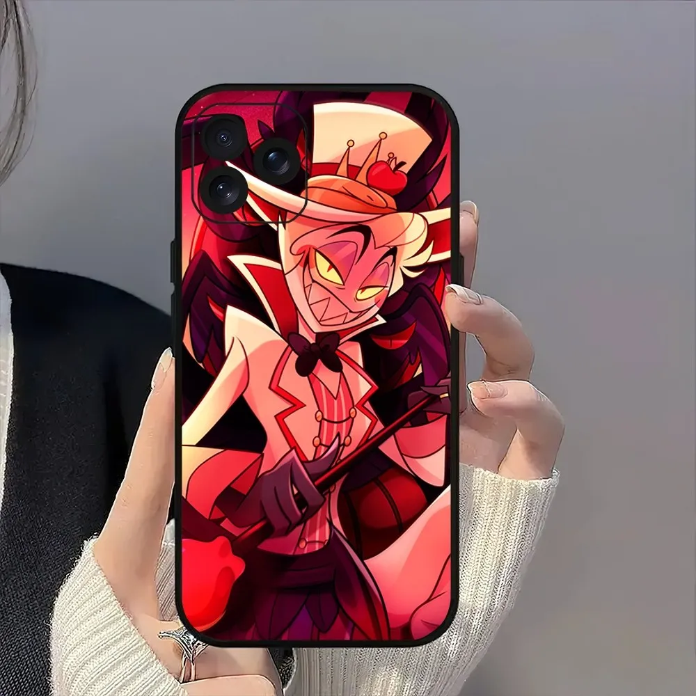 Cartoon H-Hazbin H-Hotel Cool Alastor Phone Case For iPhone 8 14 15 13 12 11 Mini X Xr XS Pro MAX Plus Shell image 3