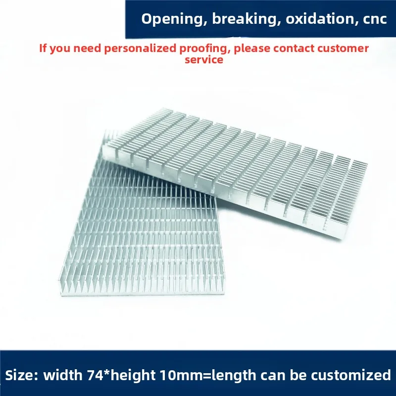 Aluminum Alloy Profile Heatsink 150×74×10mm, for Electronic Chips, High-Power Heat Sink