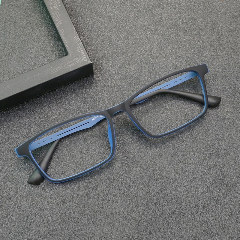 Neue Schwarz Blau Mode Business Titan Legierung männer Anti Blau Licht Lesebrille Dioptrien +100 +150 +200 +250 +300 +350 +400
