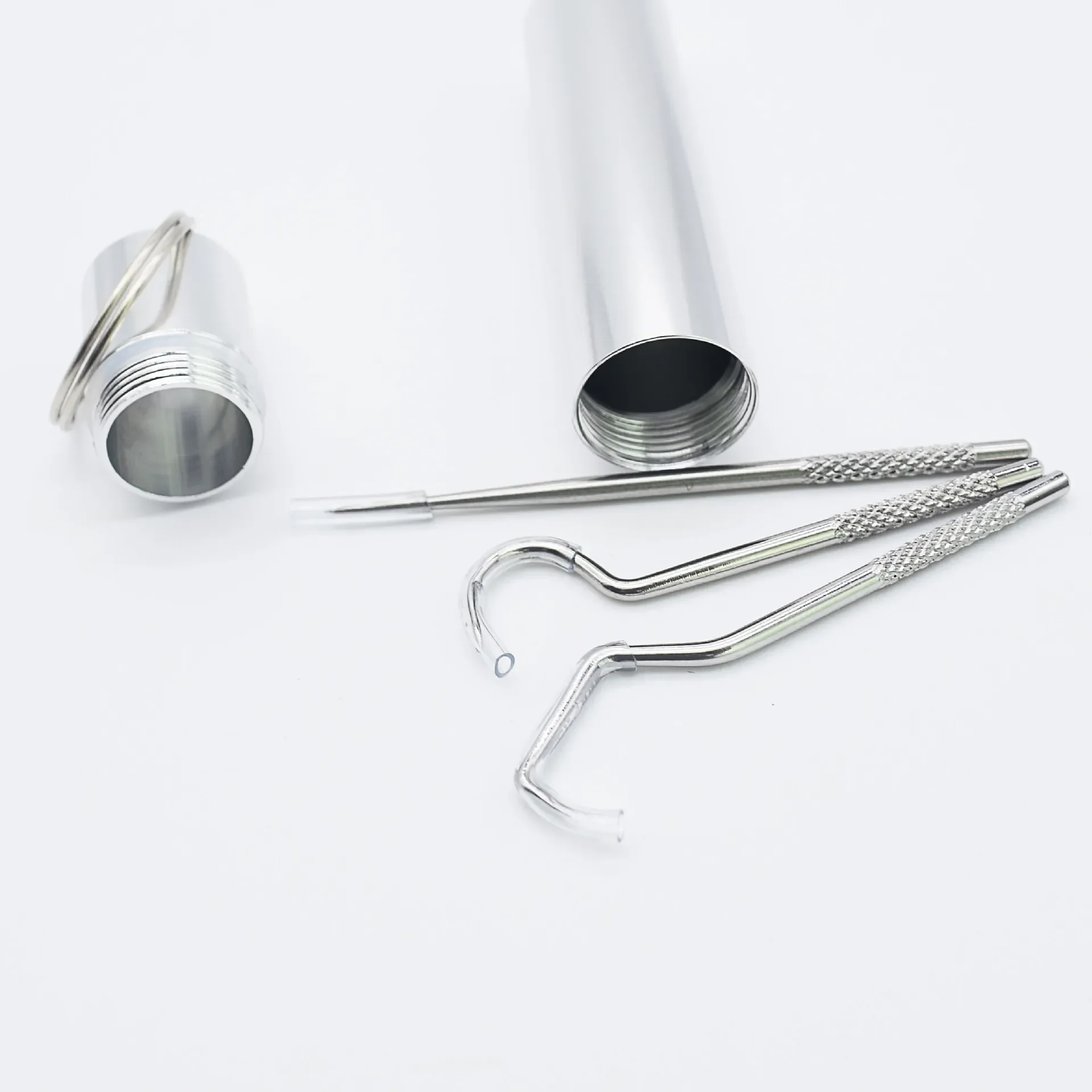 再利用可能なステンレス鋼のつまようじ,口腔洗浄ツール,7個,4個,3個,1個