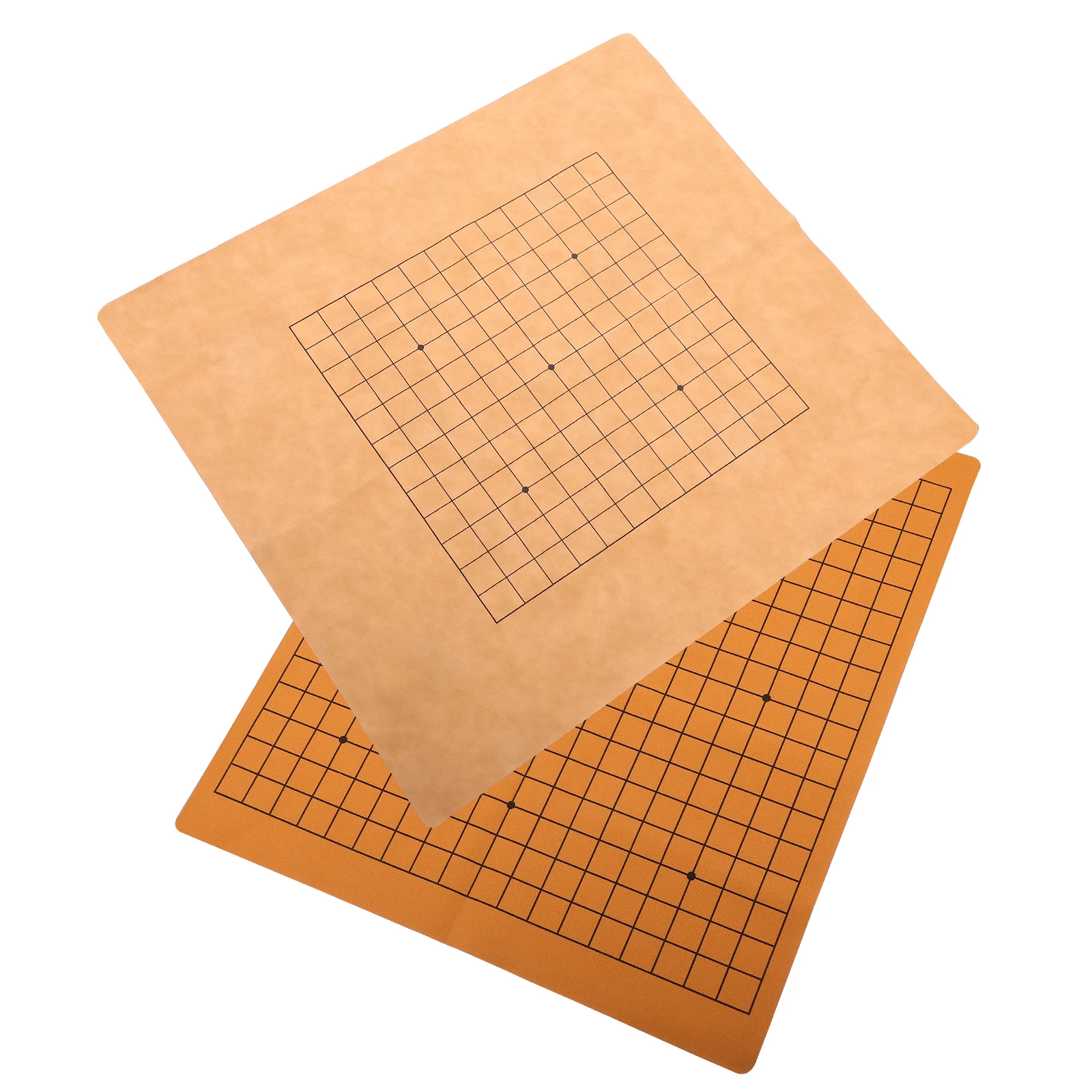 

2 Pcs Chess Game Boards Whiteboard Foldable Gobang Brown Checkerboard Travel