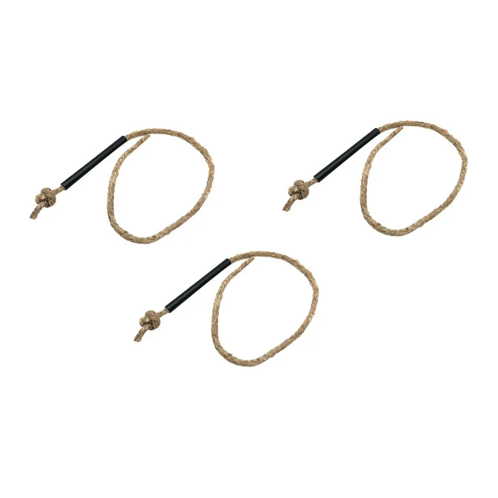 3pcs Fire Starter Rope Waxed Natural Hemp Cord For Camping Hiking Outdoor Grill Flame Ignition Tool Safety Emergency Use