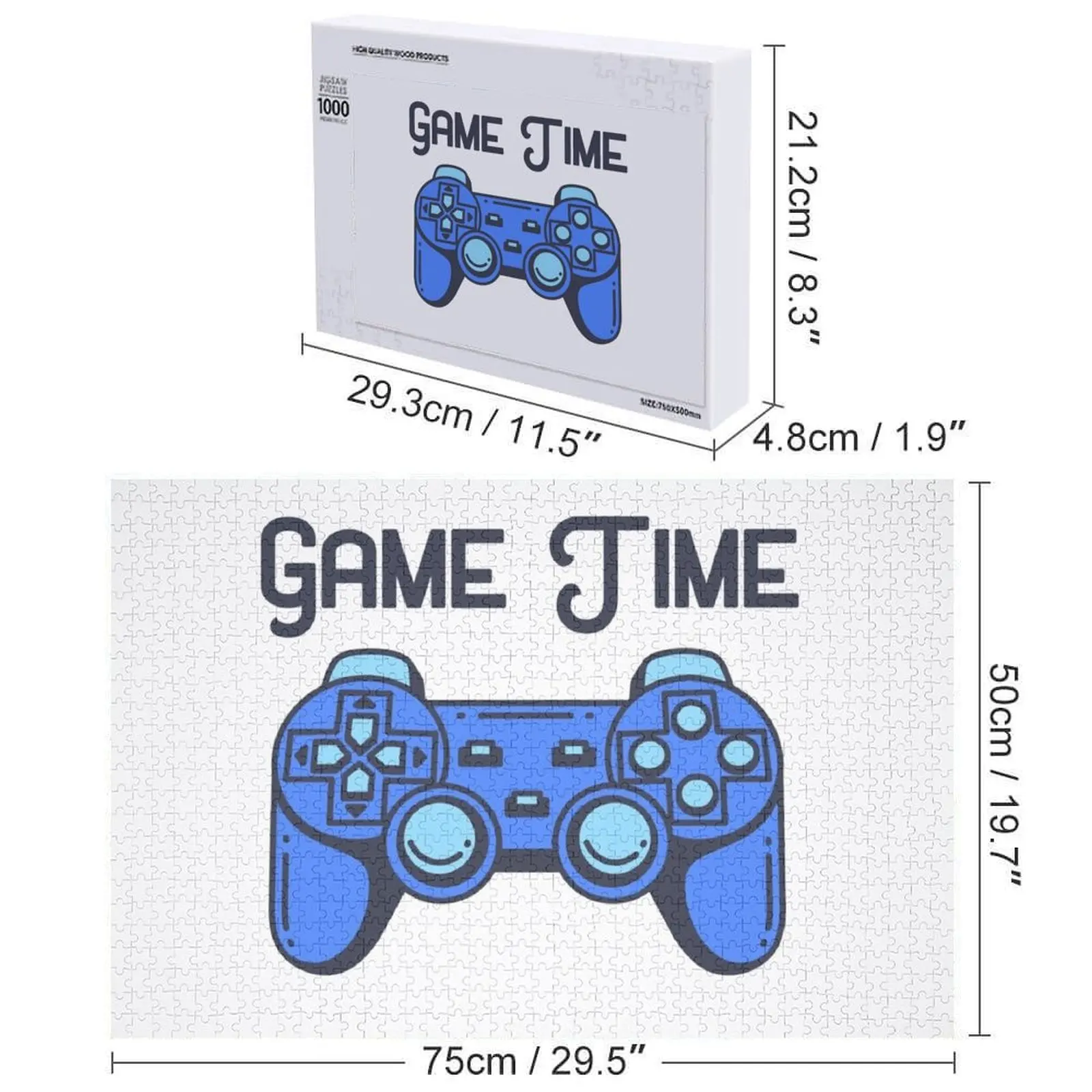 GAMER GAME TIME Jigsaw Puzzle Wood Photo Personalized Wooden Animal Personalized Wooden Name Puzzle