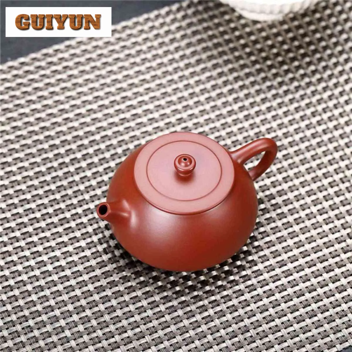 200ml  Yixing Purple Clay Teapots Handmade Flush Cover Stone Scoop Pot Raw Ore Dahongpao Mud Tea Making Kettle Zisha Tea Set Cha