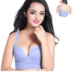 Sexy Push Up 3D reggiseno sportivo donna intimo senza cuciture Yoga Fitness gilet antiurto Crop top femminile Sujetador reggiseni sportivi per le donne