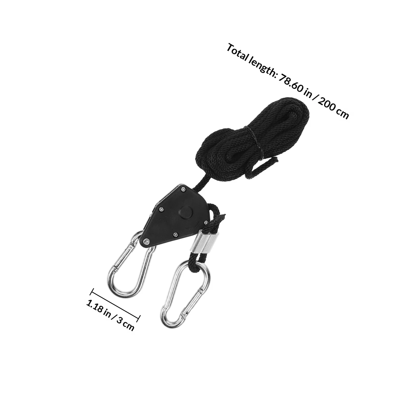 1Pair Adjustable Rope Hanger Reinforced Metal Ratchets with Locking Mechanism for Grow Light and Plant Equipment