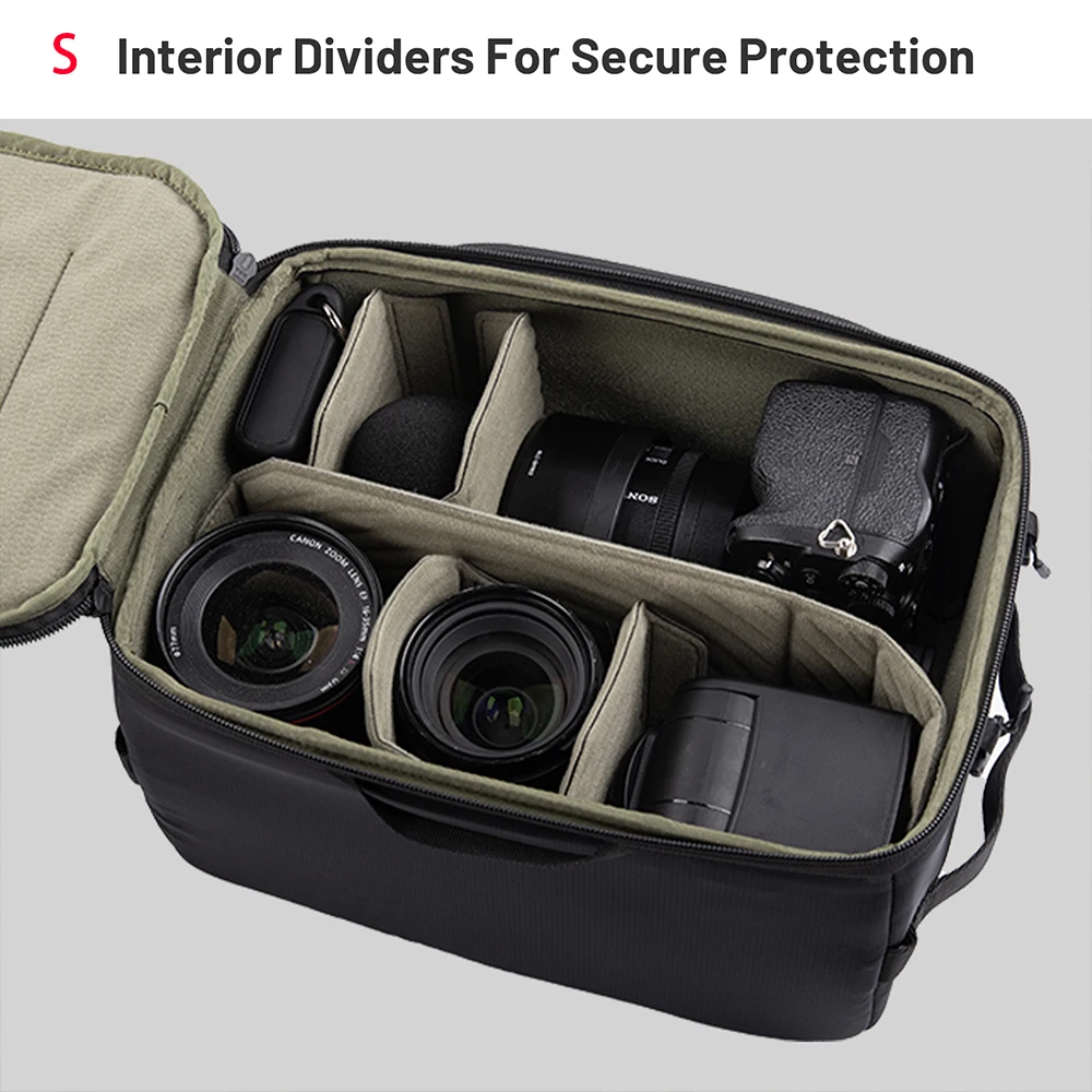 PGYTECH Kamera-Einsatztasche XS S M Objektivtasche für DSLR/SLR-Objektiv mit verdickter Trennwand für Canon/Nikon/Sony/spiegellose Kameras – Detail 7