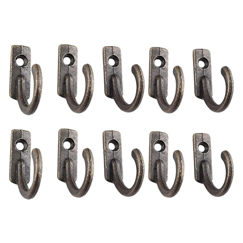 10pcs Towel Coat Wall Hook Glue Hook Power Self Adhesive Hanger Hooks Clothes Hats Key Wall Hanging Strong Hook For Bathroom