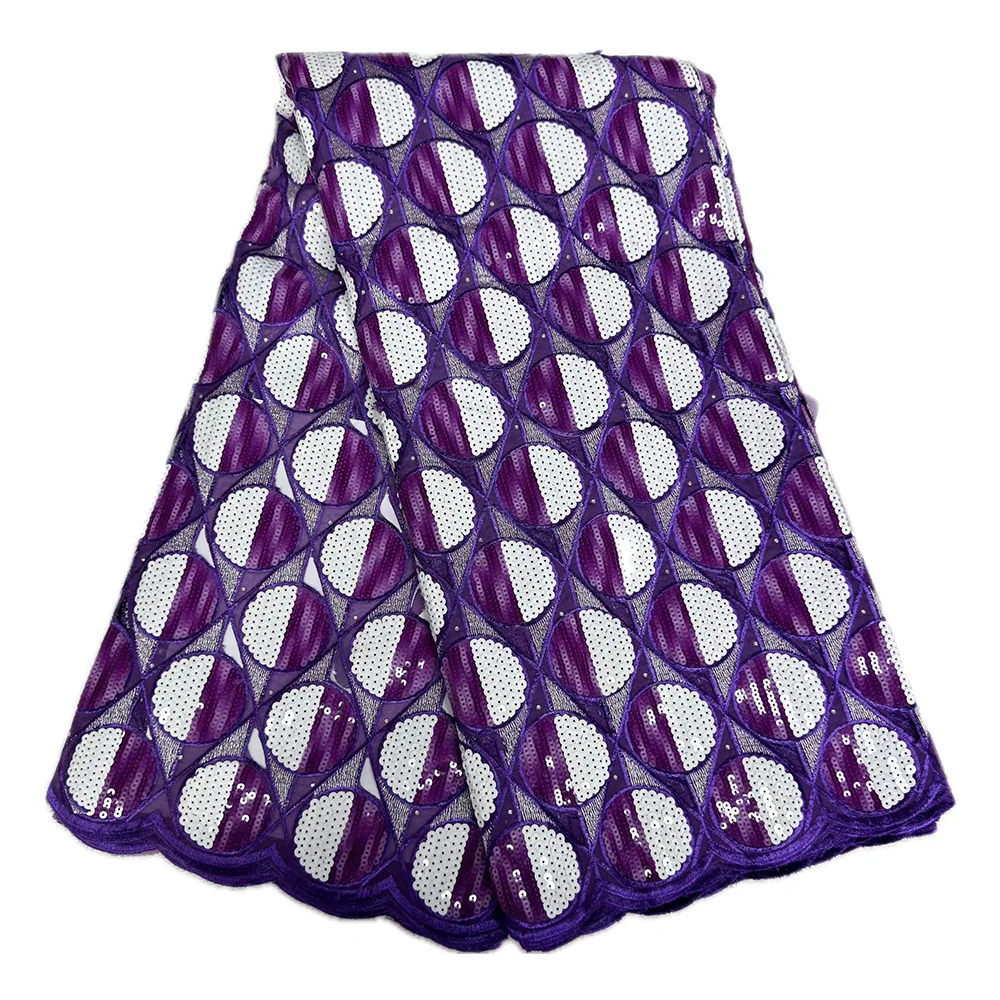 Кружевная ткань для свадебного платья с блестками, высокое качество, позолоченная кружевная ткань, 5 ярдов, Нигерия, роскошный кружевной материал с блестками для женщин, вечерние