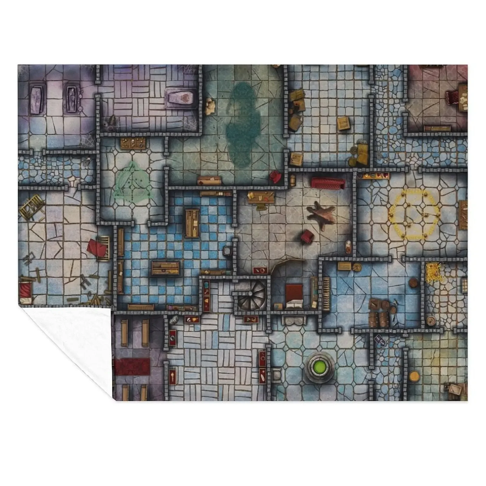 

Dungeon Delve Adventure Fantasy RPG Map Throw Blanket Luxury Throw Moving Vintage anime Blankets