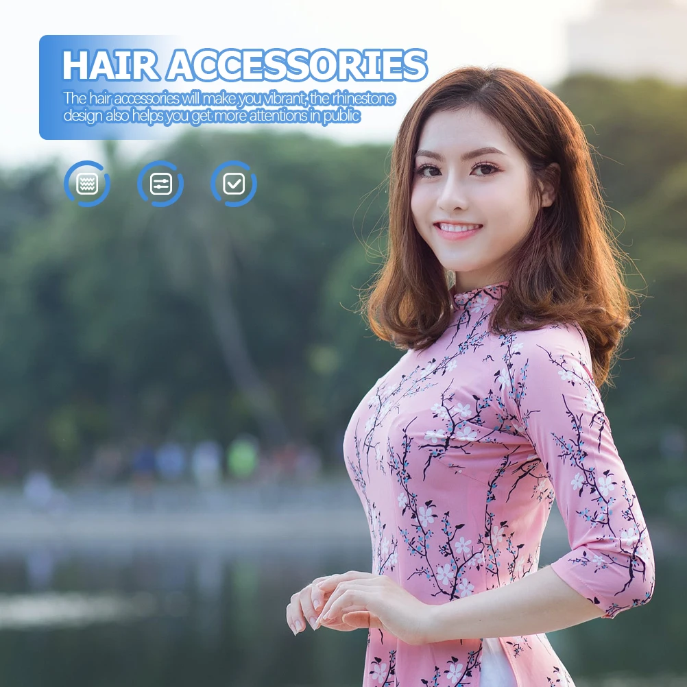 

Vintage Rhinestone Hair Clips Butterfly Women Girls Accessories Lightweight Comfortable Party Wear Zinc Alloy for All