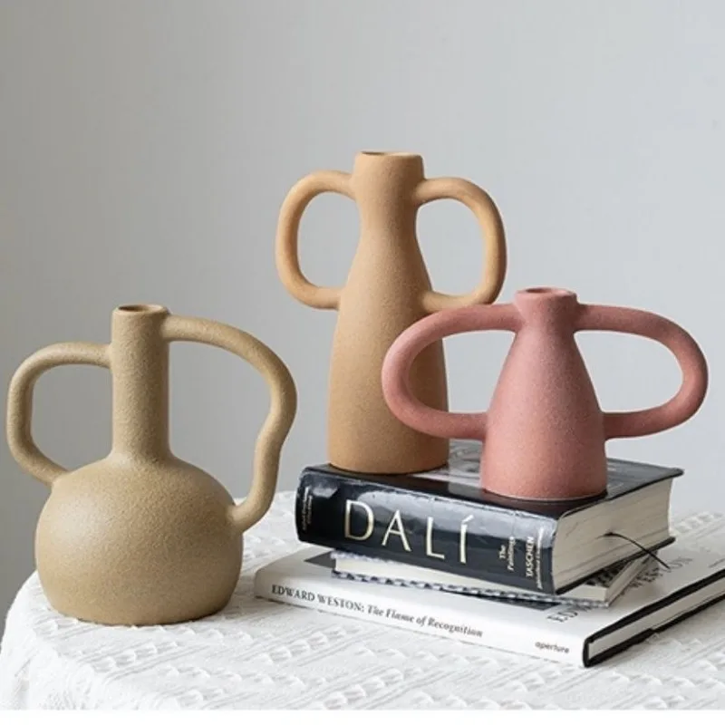 Creative Amphora Special-shaped Vase Living Room Dining Table Decoration Simple Art Cutout Ceramic Vase Flower Home Decoration