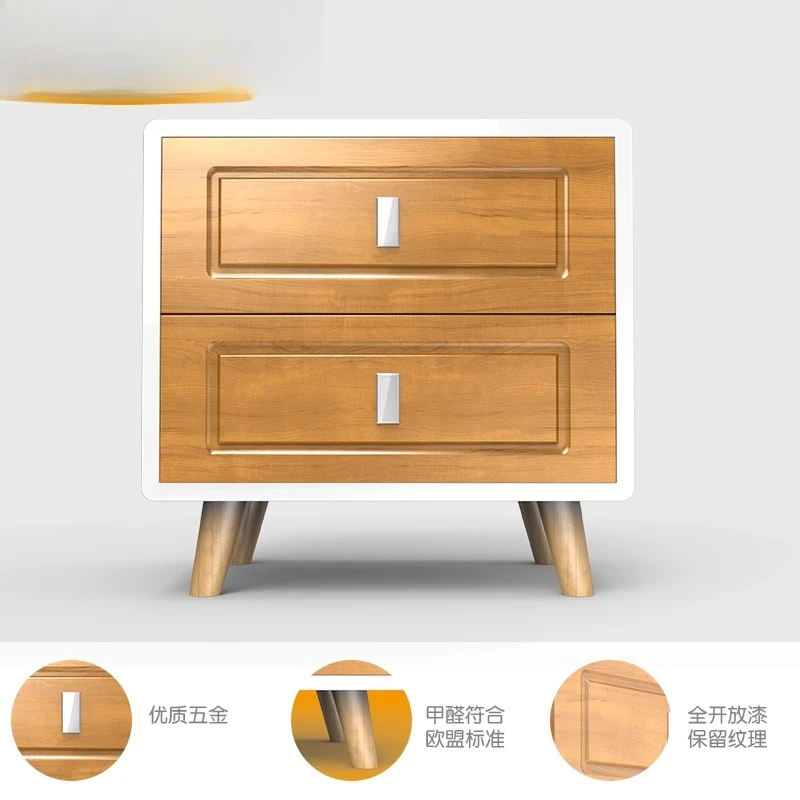 Nordic solid wood hidden safe home office small large capacity smart fingerprint safe