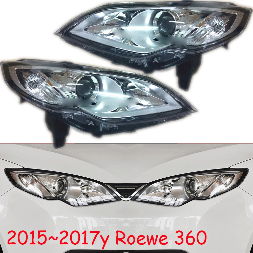 1pcs car bumper Roewe350 headlamp for Roewe 360 headlight 2015~2017y car accessories head lamp Roewe 360 fog lamp