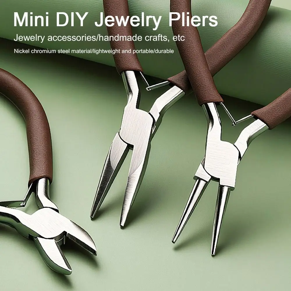Portable Mini Needle Nose Pliers Industrial Grade Built-in Return Spring Jewelry Making Pliers For Jewelry DIY