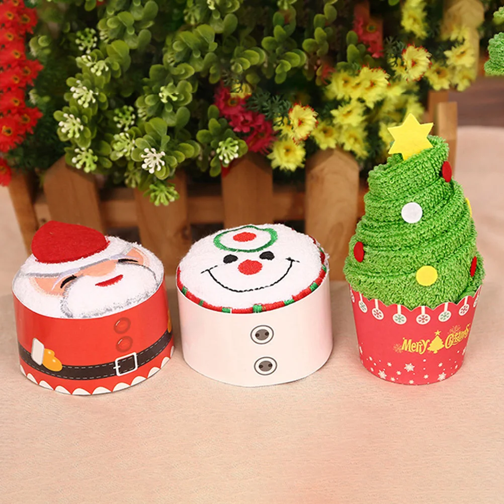 

2 Pcs Washcloth Christmas Towel Tree Towels and Washcloths for Grace Hand Elder