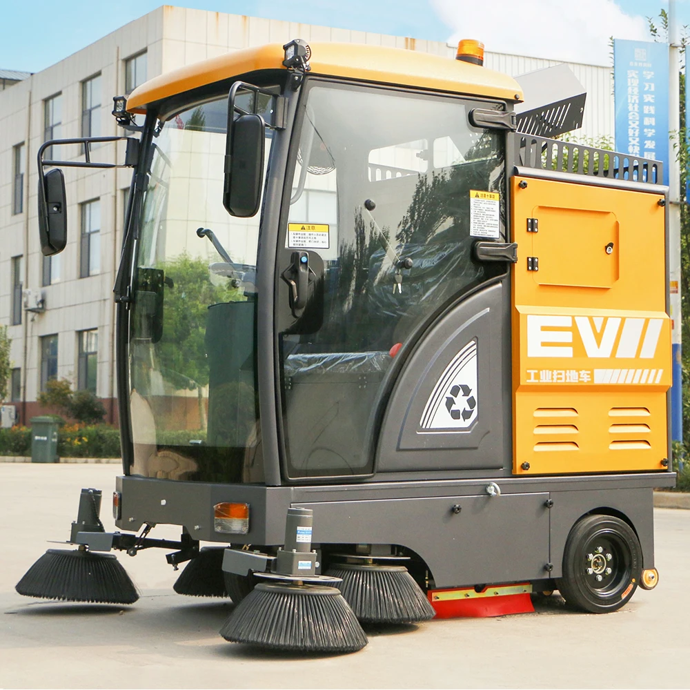 

High Quality Lithium Battery Electric Deciduous Leaf Cleaning Ride On Floor Sweeper