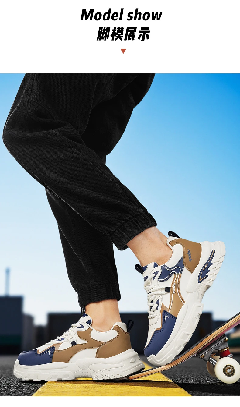 Chunky Sneakers für alle Jahreszeiten, atmungsaktiv, leicht, Outdoor-Freizeitschuhe, modische Sportschuhe mit weicher Sohle, Laufschuhe, Boardschuhe – Detail 11