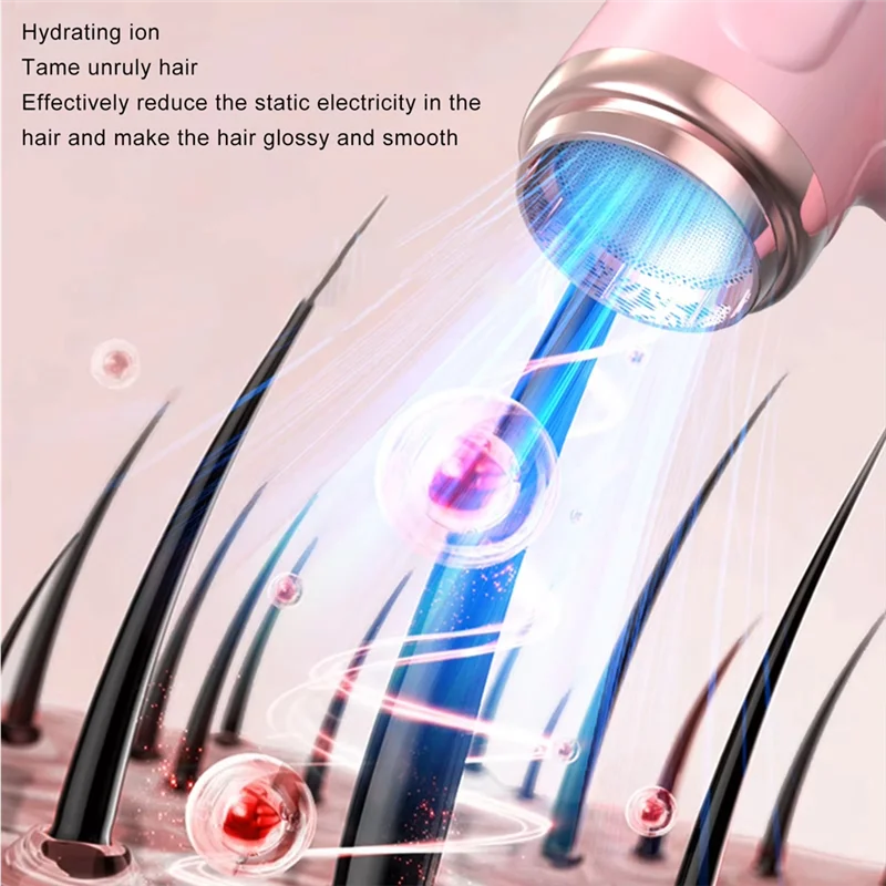 

Portable Hair Dryer Hot And Cold Hair Dryer Hair Dryer With Nozzle For Travel PINK