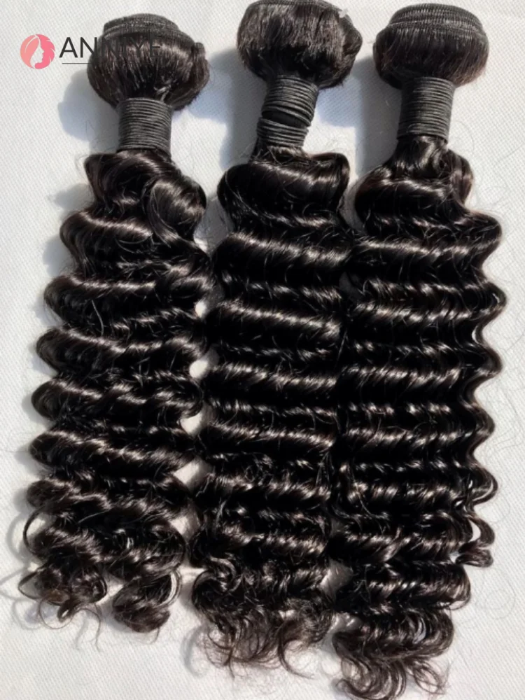 

30Inch Deep Wave 1 3 4 Bundles Deal Malaysian Hair Weave Bundles 100% Virgin Human Depp Water Curly Bundles Extensions Tissage