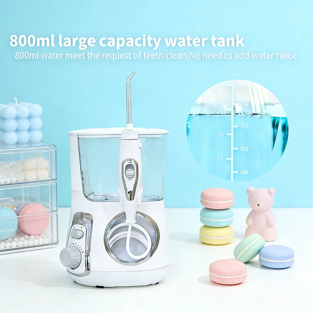 

Электрический ирригатор для полости рта 800 мл, 10 режимов, 5 насадок, для чистки зубов и свежего дыхания