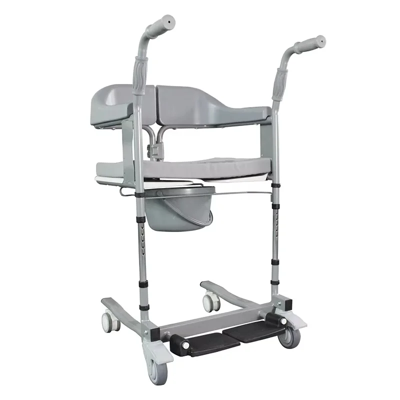 Patient Transport Disabled Mobile Toilet Commode Chair Commode Bath Chair for Elderly
