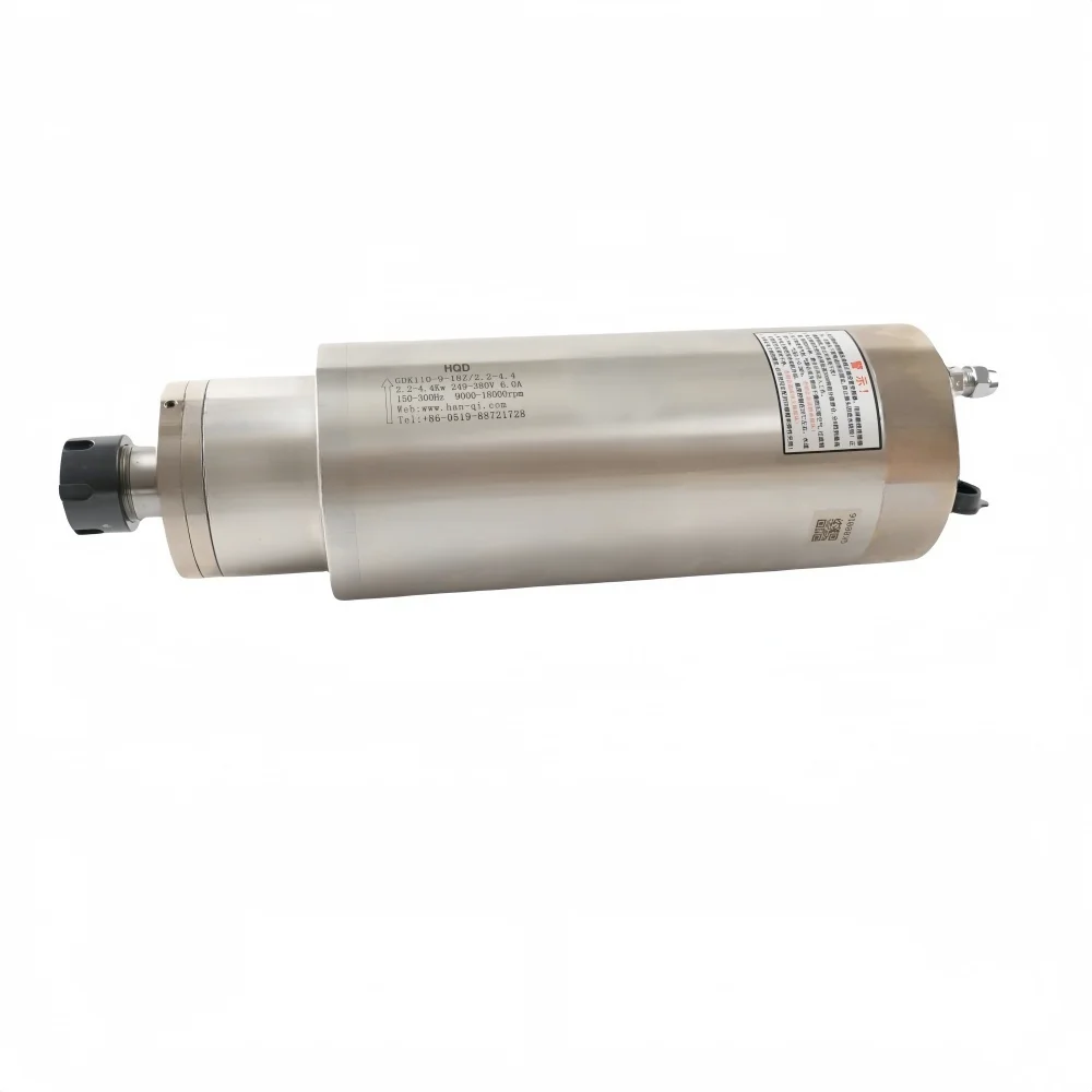 GDK110-9-18Z/2.2-4.4 Water Cooling Spindle Motor 2.2KW for Metal Cutting Cnc Machine