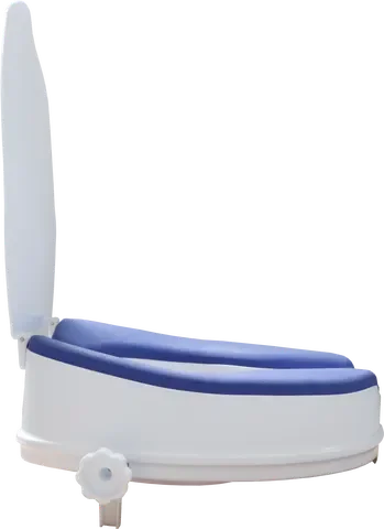 Assento sanitário elevado para deficientes elevado em PP durável de 4 polegadas para idosos com assento PU macio