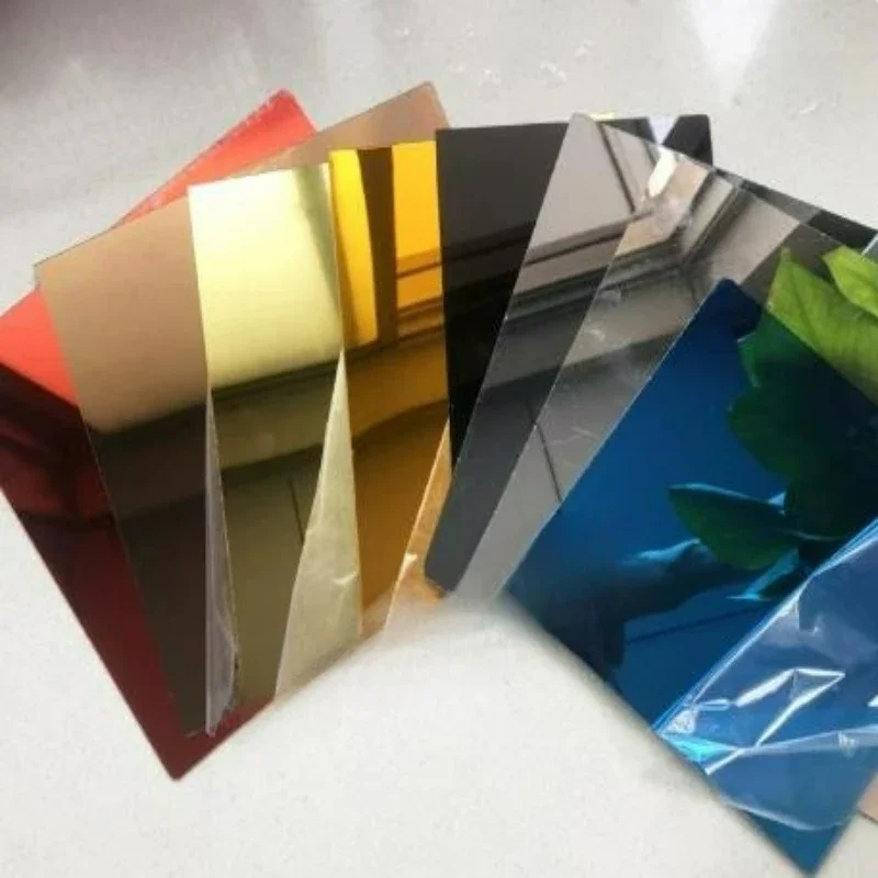 Farbige Acrylspiegelplatte 2mm 3mm, Unzerbrechliche Bruchsichere Kunststoffspiegelplatte für Wanddekoration Handwerk DIY – Detail 3