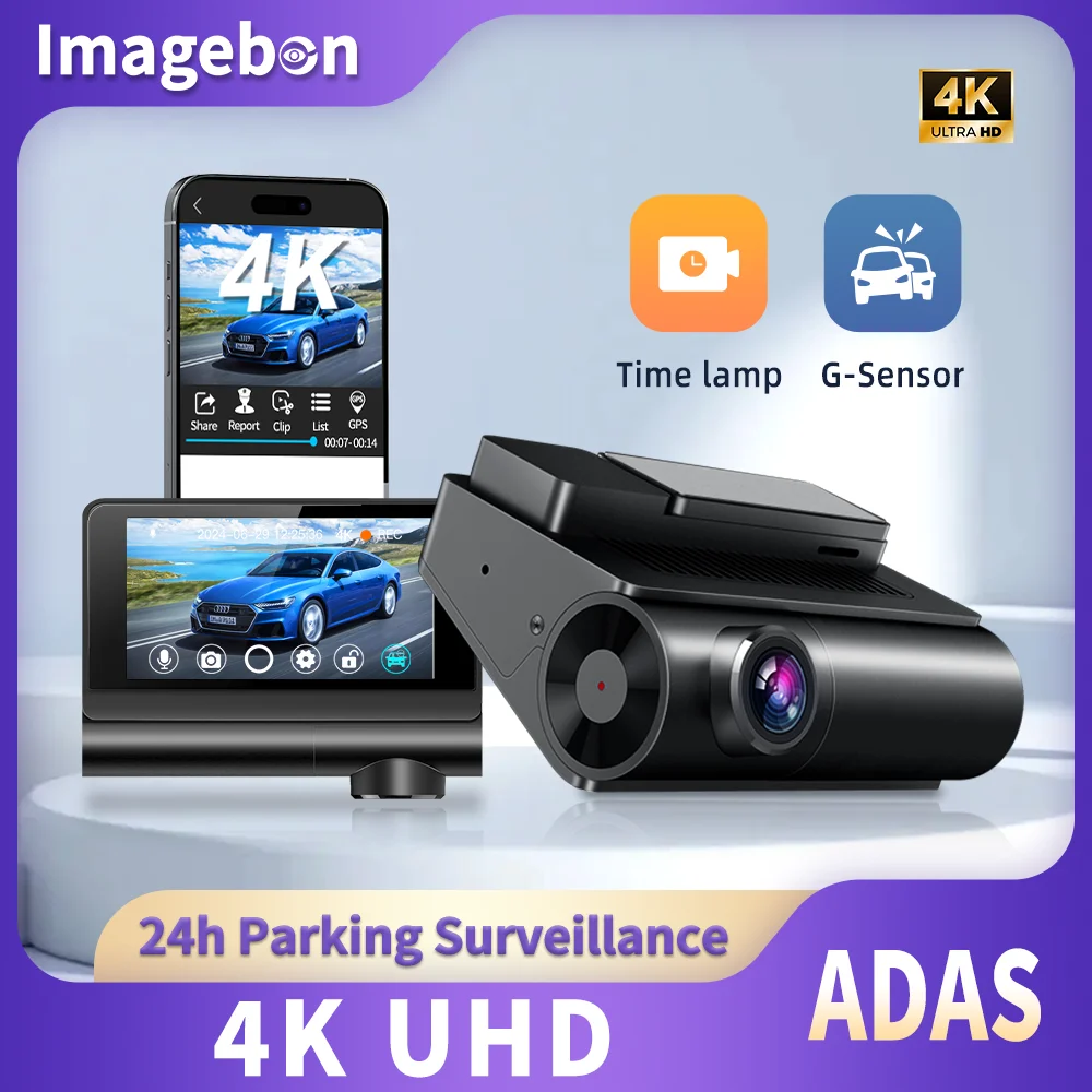 Imagebon 3″ Q3 Dash Camera ADAS Car DVR  Dash Cam 24H Parking Monitoring Tracking Recording App Control
