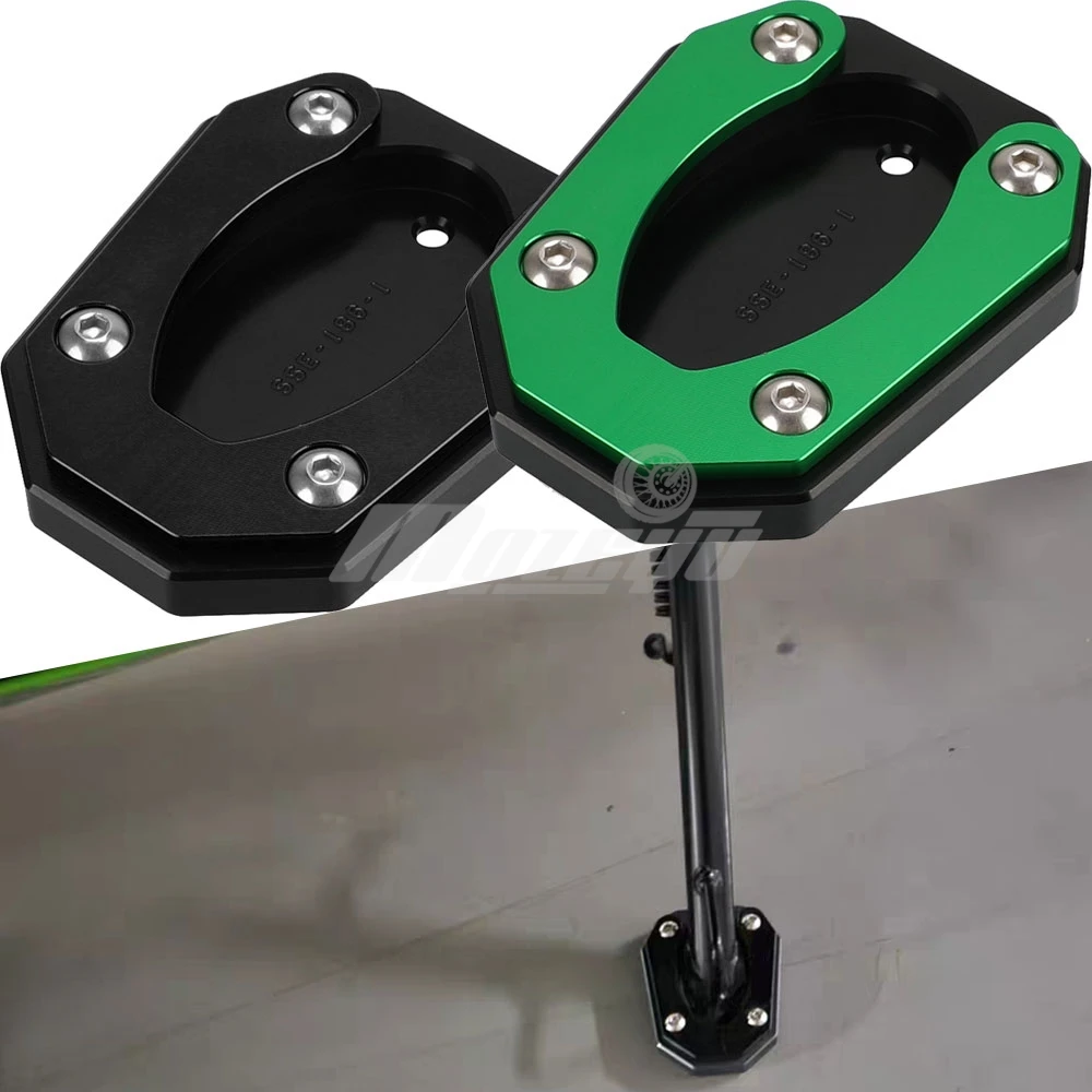 Motorcycle Side Stand Enlarger Kickstand Enlarger Plate For Kawasaki Ninja 125/250/400/500/7 Hybrid/ZX4R/ZX4RR/ZX25R 2019-2026