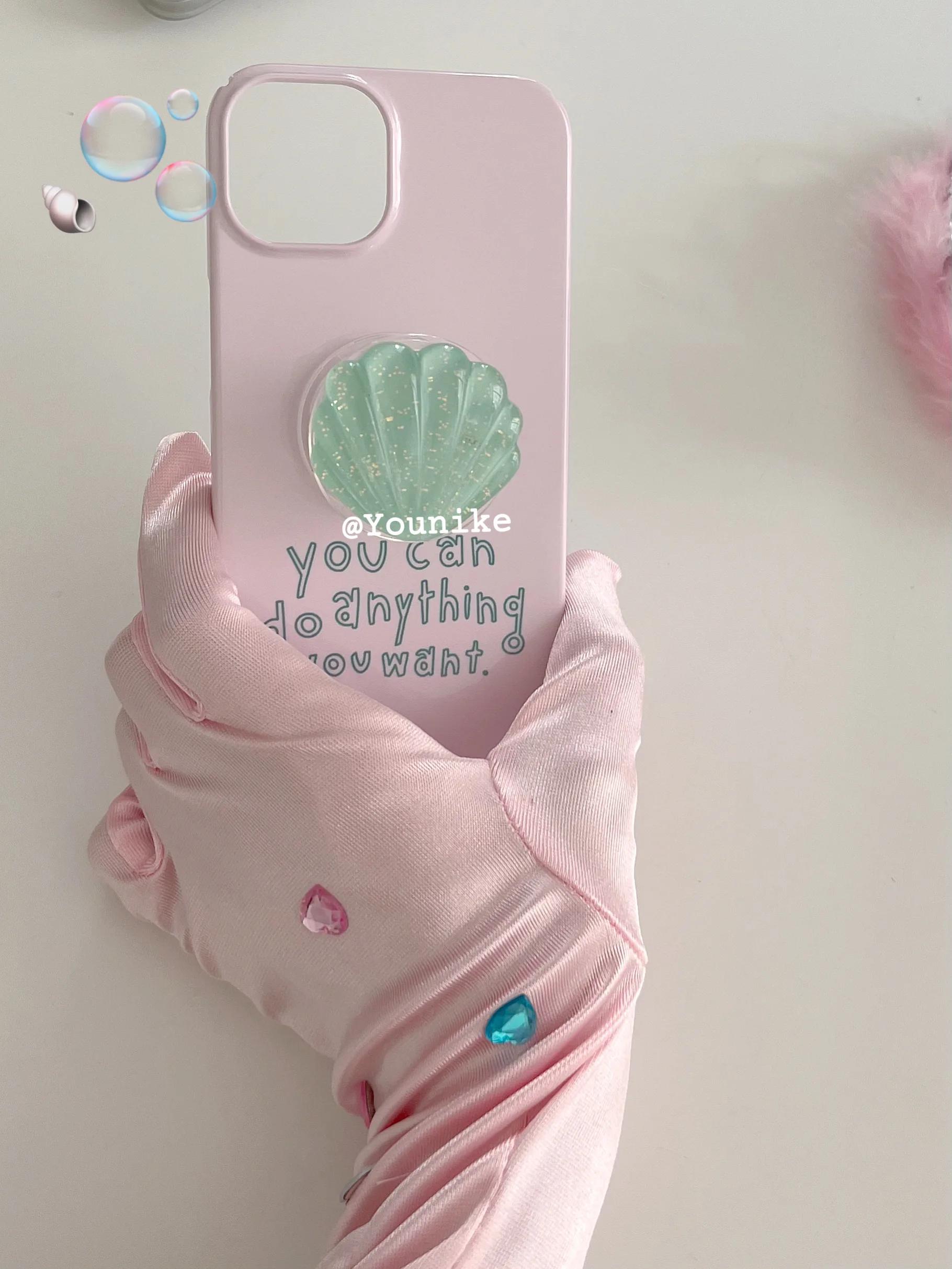 Mermaid Princess Milk Shake Powder Cute for iPhone 15/13pro/14Promax Apple 12/11/7Plus/12Mini Phone Case Hard Case