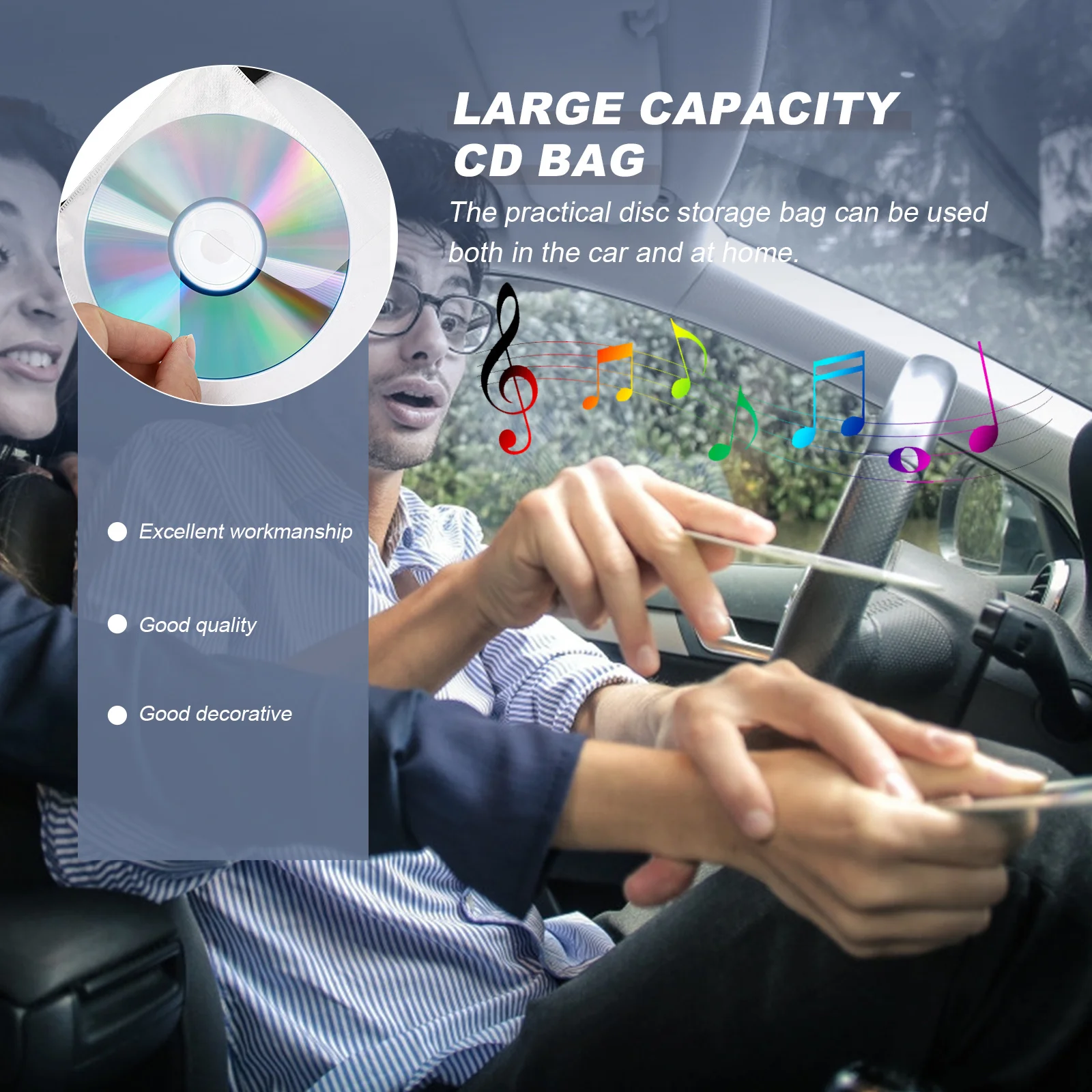 

Oxford Cloth CD Bag Large Capacity Storage Disc Wallet Holder Pouch Portable Dust Proof Scratch Resistant CD Container