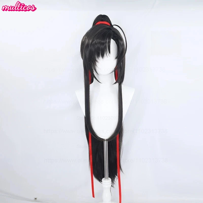 High Quality Wei Wuxian Cosplay Wig Hairpiece Grandmaster of Demonic Cultivation Cosplay Hair Wigs Chinese Ancient Wigs + WigCap